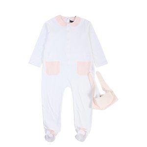 Fendi Baby "FF" Logo Coverall with Blankie Set